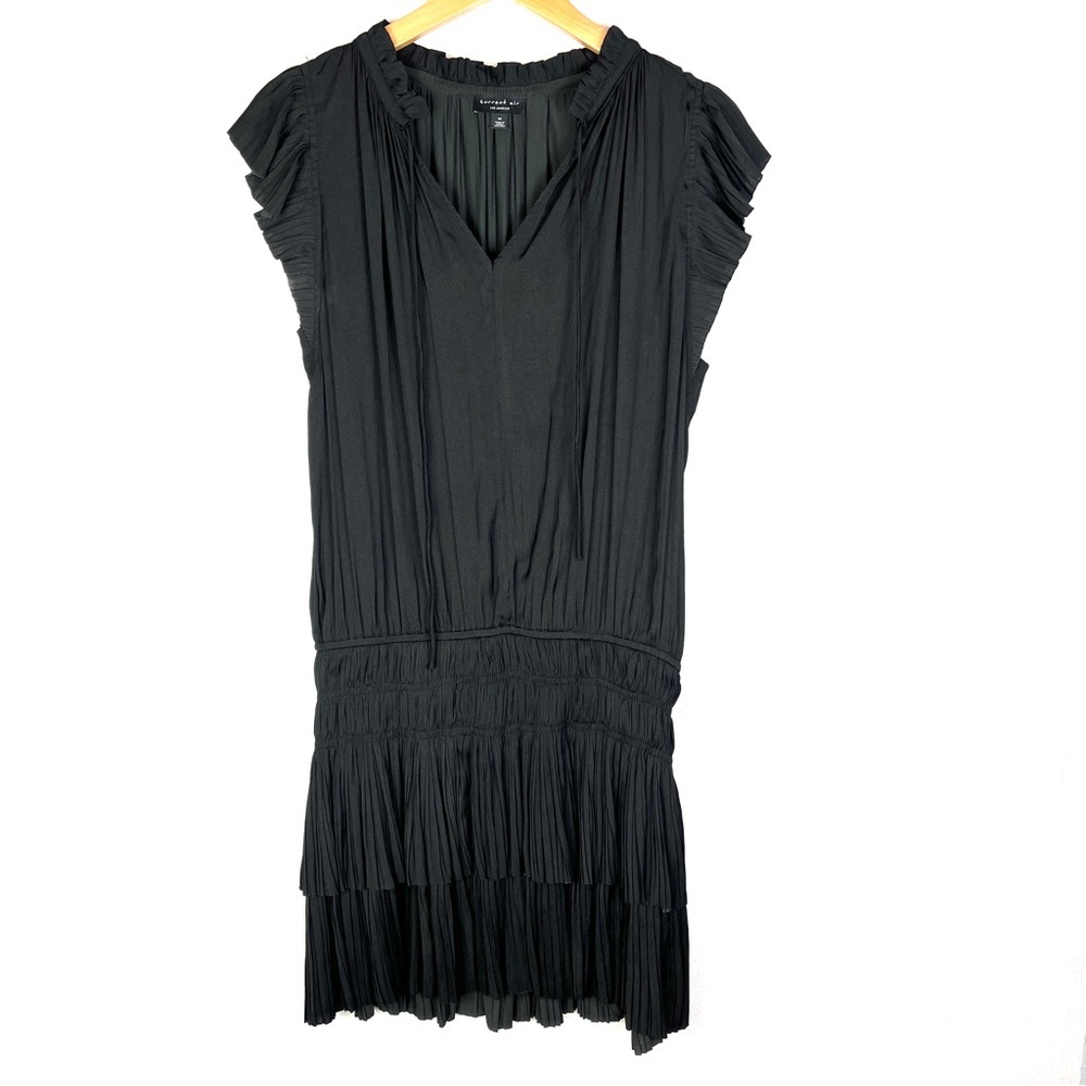 Current Air Drop Waist Black Tiered Ruffle Zoey Mini Dress size medium - Picture 3 of 6